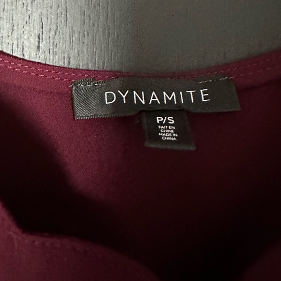 Dynamite Merlot Scalloped Tank - Size Small - Picture 2 of 4